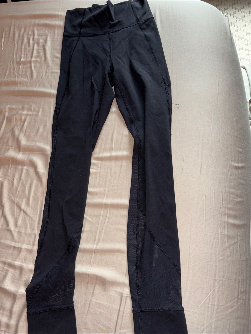 lululemon athletica Black Mesh Panel Leggings